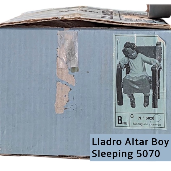 Lladro Sleeping Altar Choir Boy Chair Porcelain Figurine #5070 In Original Box - Picture 6 of 6